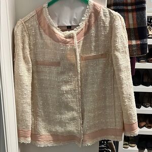 Elegant Cream and Pink Women's 2 piece suit